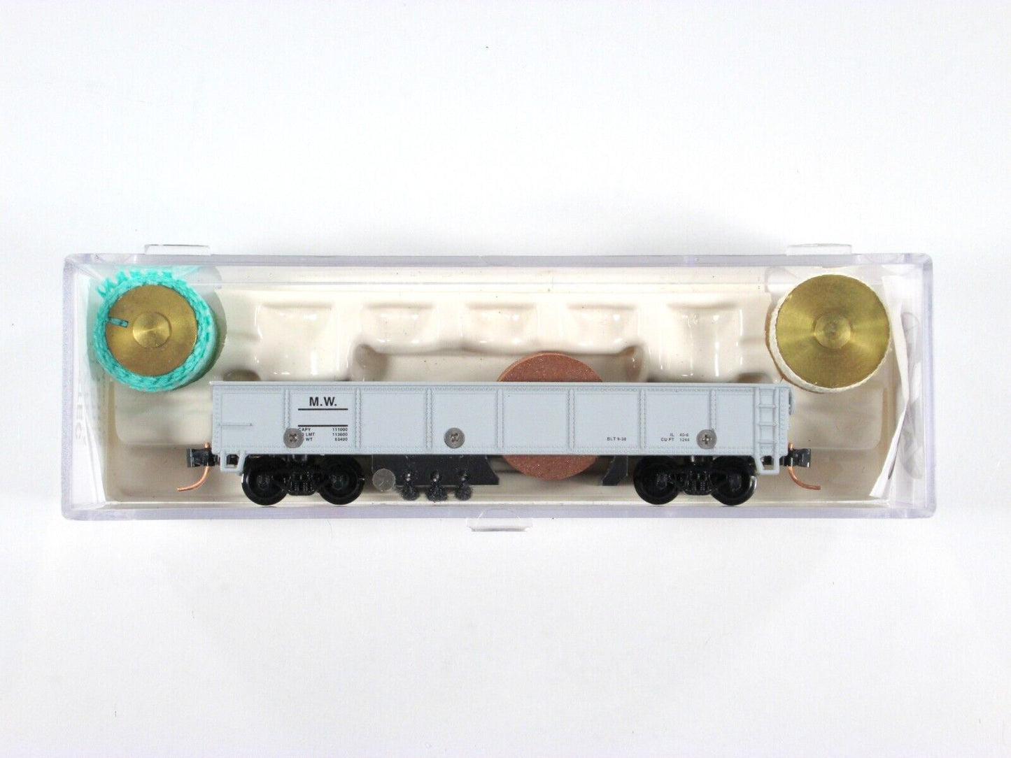 N Scale ***MoW*** Roller Wheel Track Cleaner 40' Gondola - AZTEC TS1115 ***RARE*
