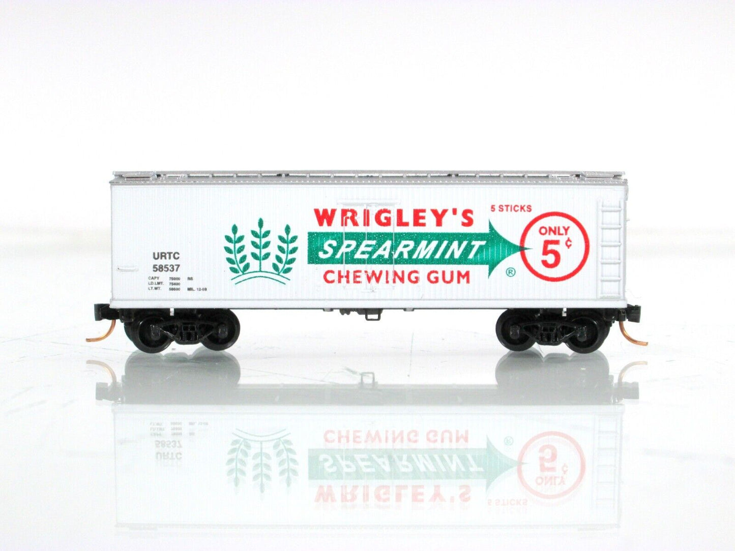 N Scale ***WRIGLEY'S SPEARMINT GUM*** Wood Reefer - Premiere Editions, MTL *RARE