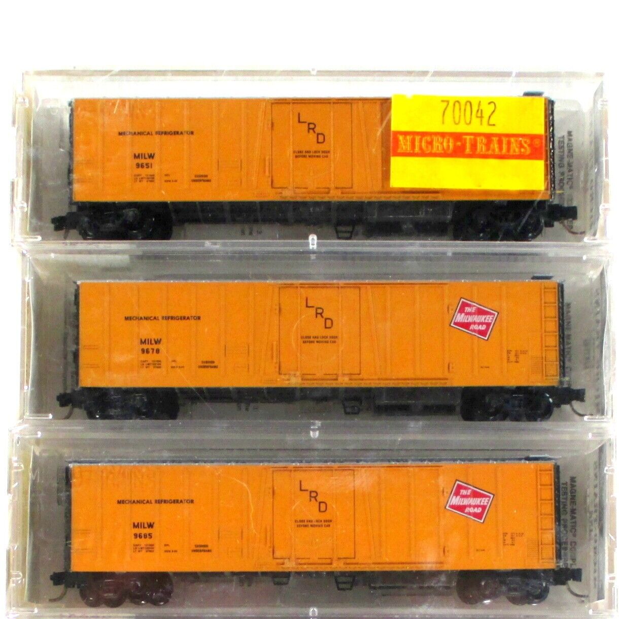 N Scale ***MILWAUKEE ROAD*** 51' Reefer 6-Pack Set ---- Kadee Micro Trains 70042