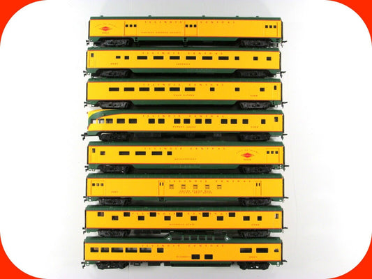 HO Scale **ILLINOIS CENTRAL CITY of MIAMI** Passenger Car 8-Pack Set --IHC 50414