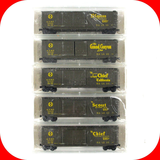 N Scale **SANTA FE** 50' Box Car 5-Pack - Kadee Micro Trains Special Run **RARE*
