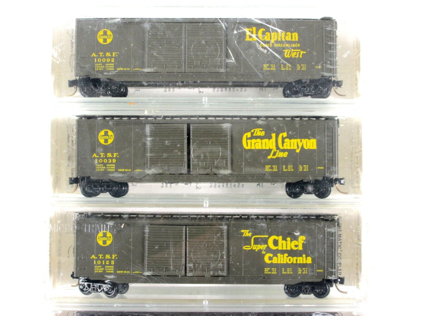 N Scale **SANTA FE** 50' Box Car 5-Pack - Kadee Micro Trains Special Run **RARE*