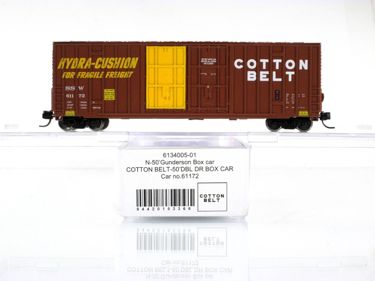N Scale **COTTON BELT** Double Door Box Car 6-Set - Intermountain 6134005 **RARE