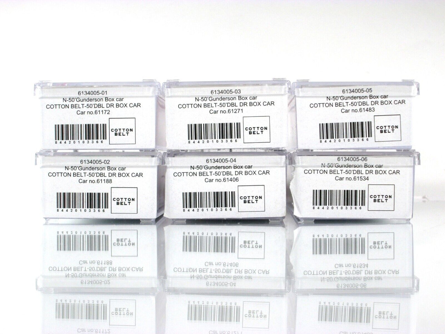 N Scale **COTTON BELT** Double Door Box Car 6-Set - Intermountain 6134005 **RARE