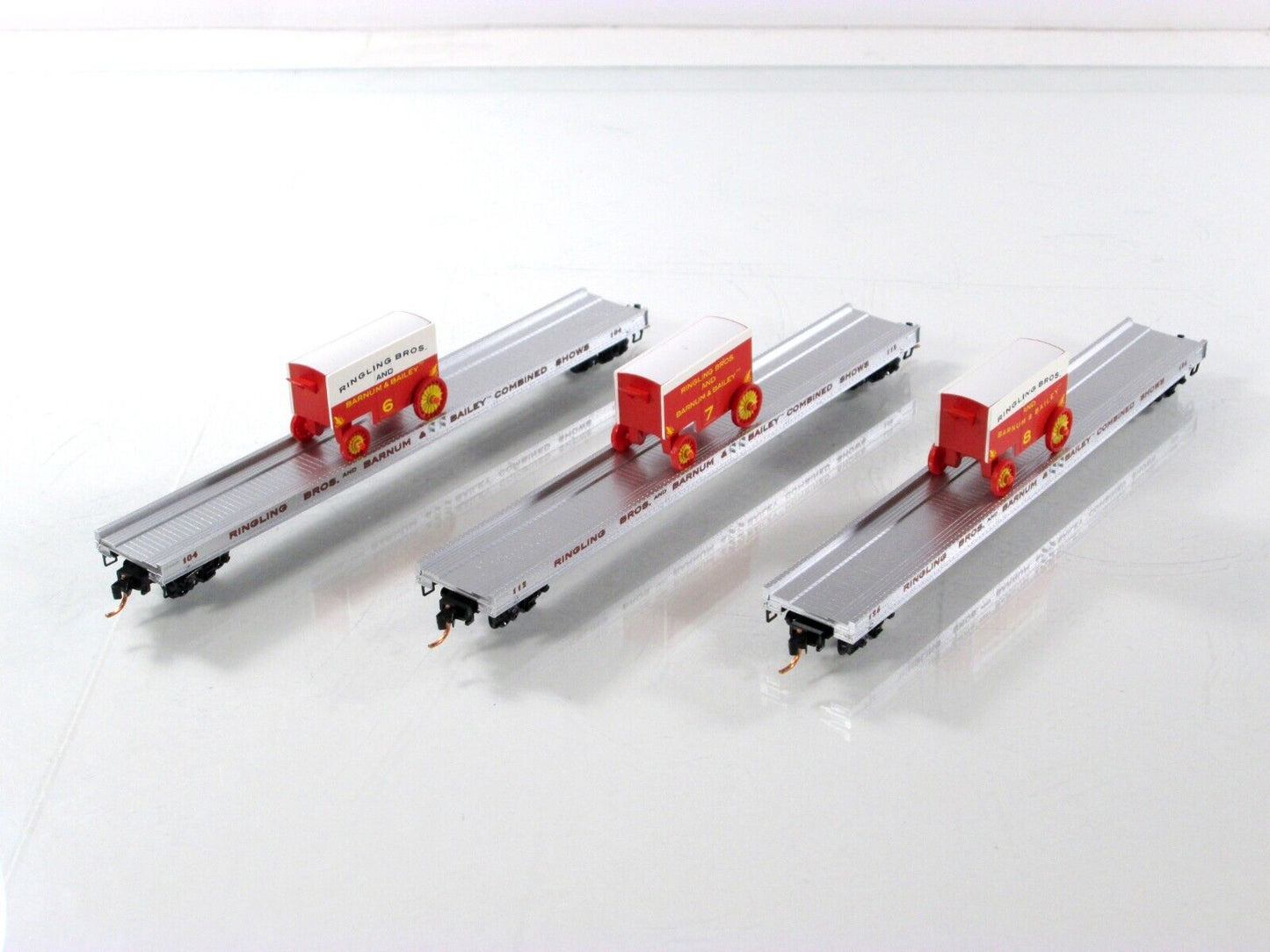 N Scale **RINGLING** Circus Wagons on 70' Flat Cars Set -- Micro Trains 99301400