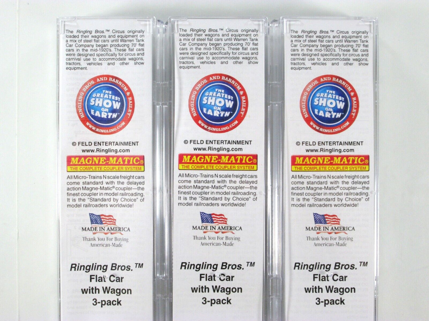 N Scale **RINGLING** Circus Wagons on 70' Flat Cars Set -- Micro Trains 99301400