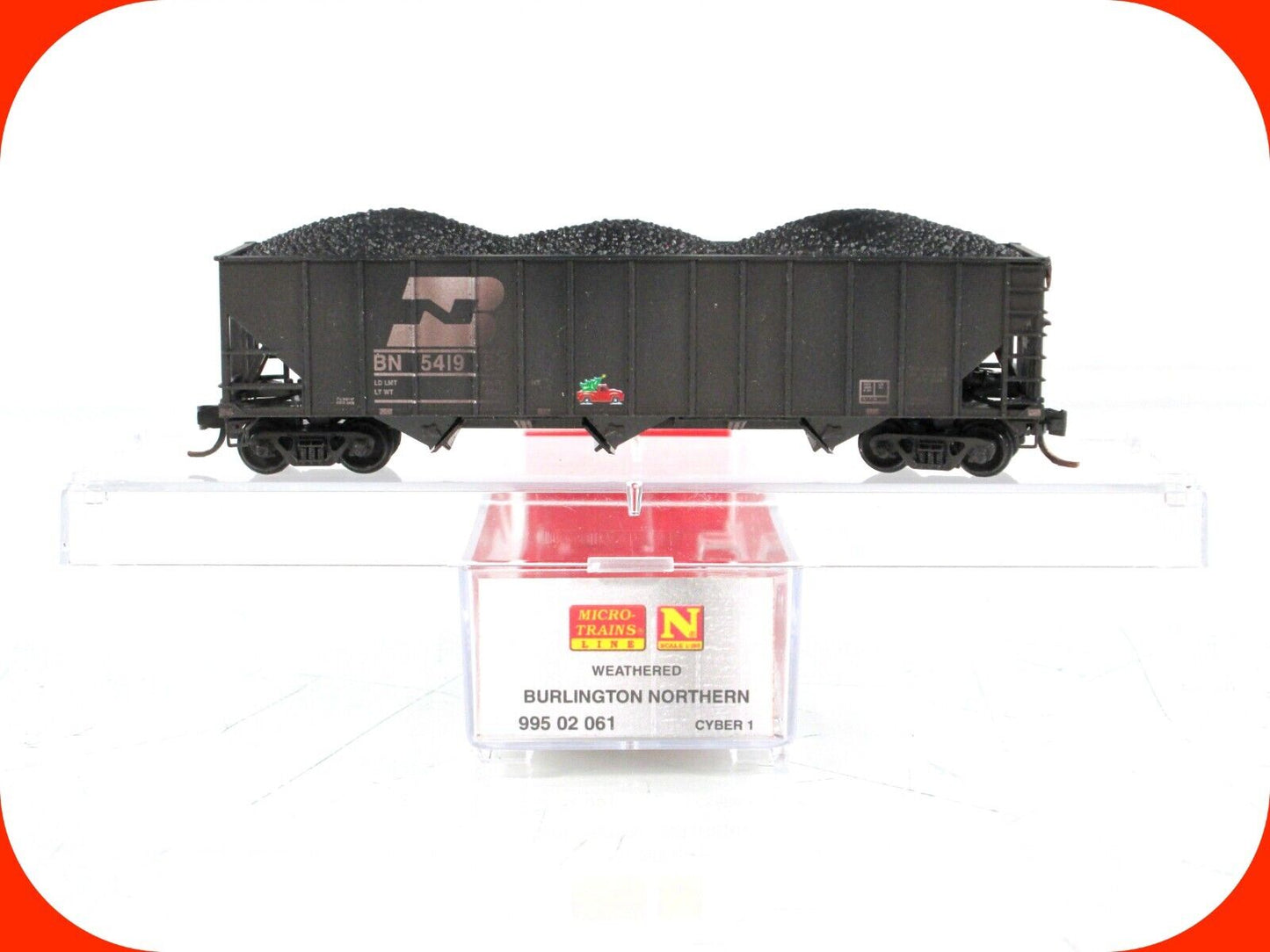 N Scale ***BN*** Christmas Tree Coal Hopper -- Micro Trains 99502061 **VERY RARE