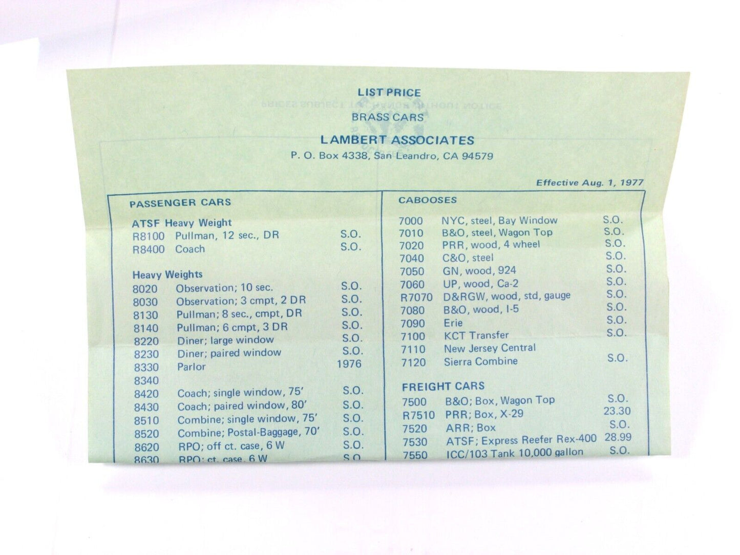 HO Scale BRASS ***EXPRESS REEFER*** Car - Lambert Associates,  Knuckle Couplers