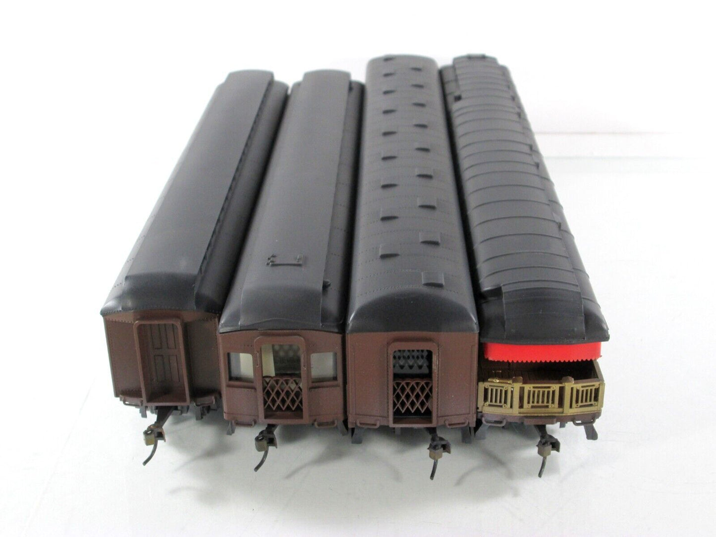 HO Scale **PRR** 1920s Weathered Passenger Set B - Rivarossi 6917, Knuckle Cplrs