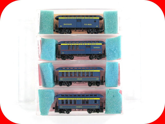 N Scale ***CHESAPEAKE & OHIO*** OVERTON Old-Time Passenger 4-Car Set, Roundhouse