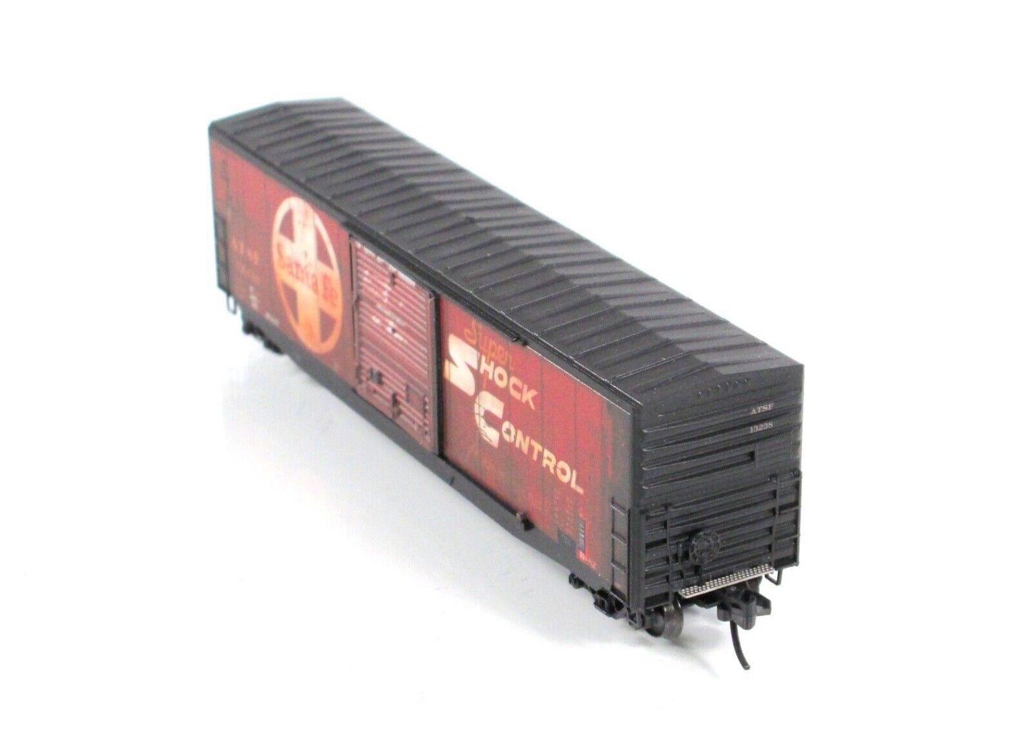 N Scale ***SANTA FE*** Weathered 50' Box Car, ATSF 13238 - Micro Trains 18044140