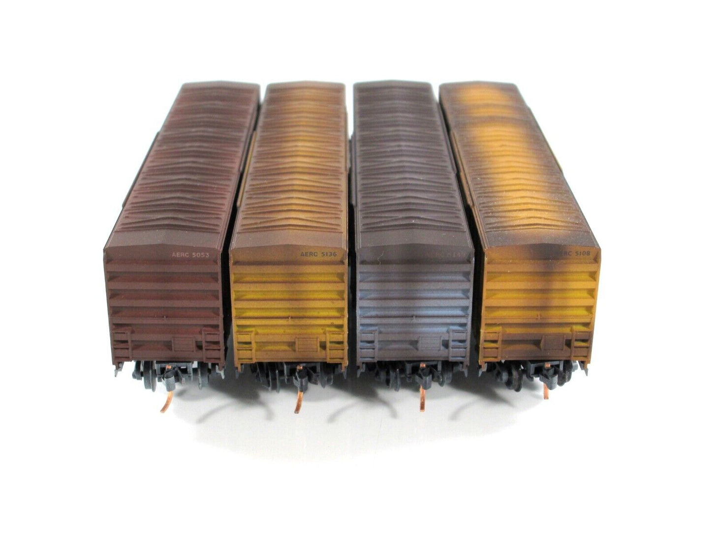 N Scale ***ALBANY & EASTERN*** Weathered Box Car 4-Pack -- Micro Trains 99305220