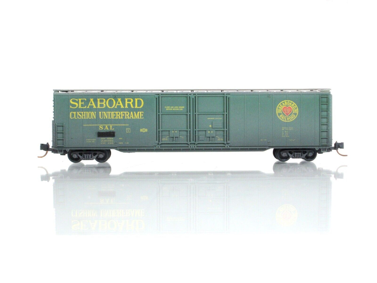 N Scale *SEABOARD* Weathered Box Car w/ Snowman - CYBER 1, Micro Trains 99502025