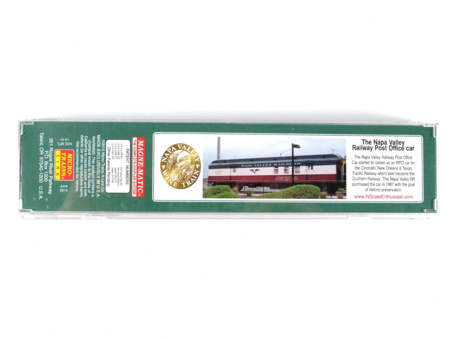 N Scale ***NAPA VALLEY*** Railway Post Office Car - Micro Trains Special ***RARE