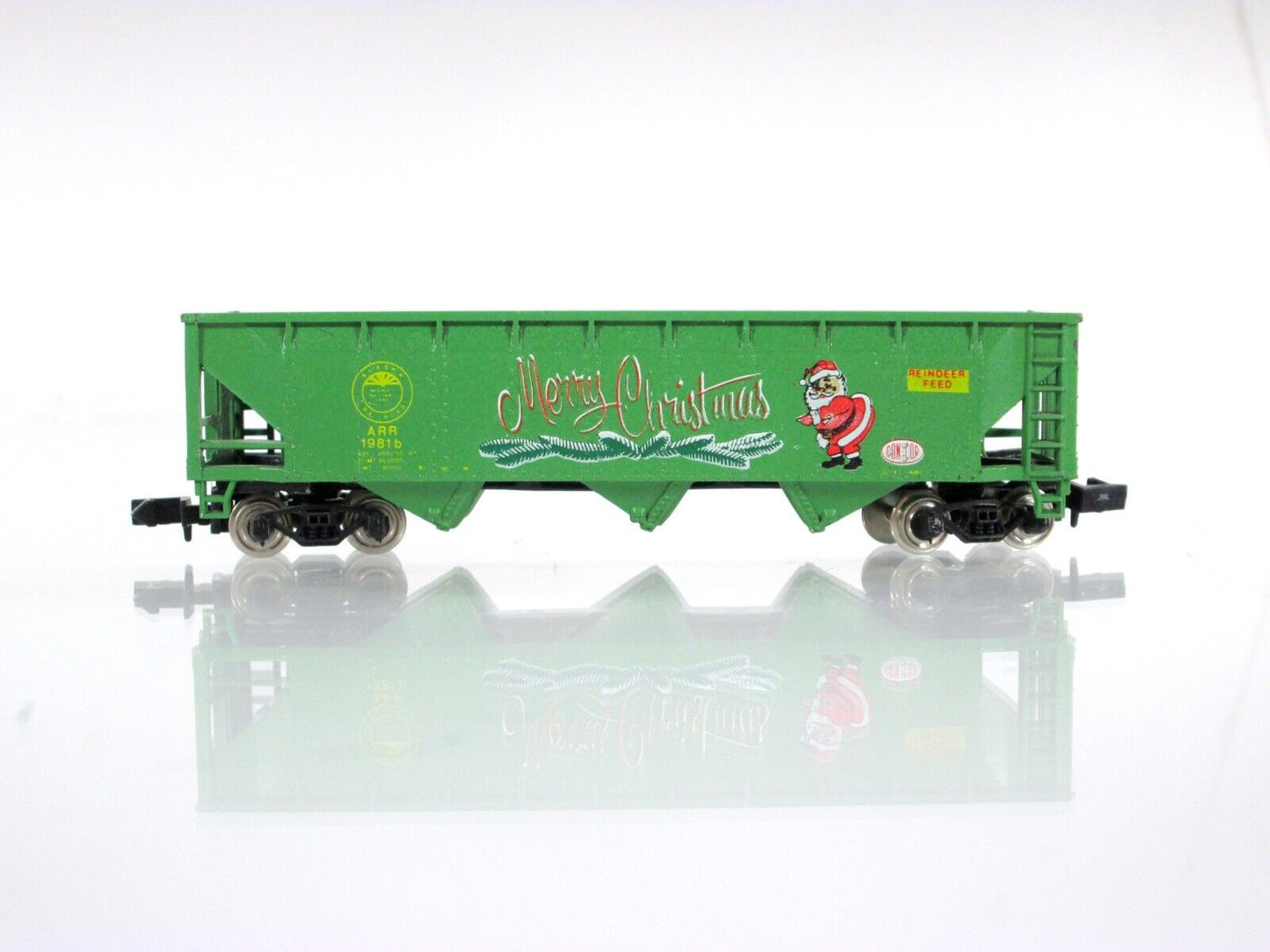 N Scale **MERRY CHRISTMAS** Santa's 3-Bay Open Hopper, ARR 1981 -Con-Cor **RARE*