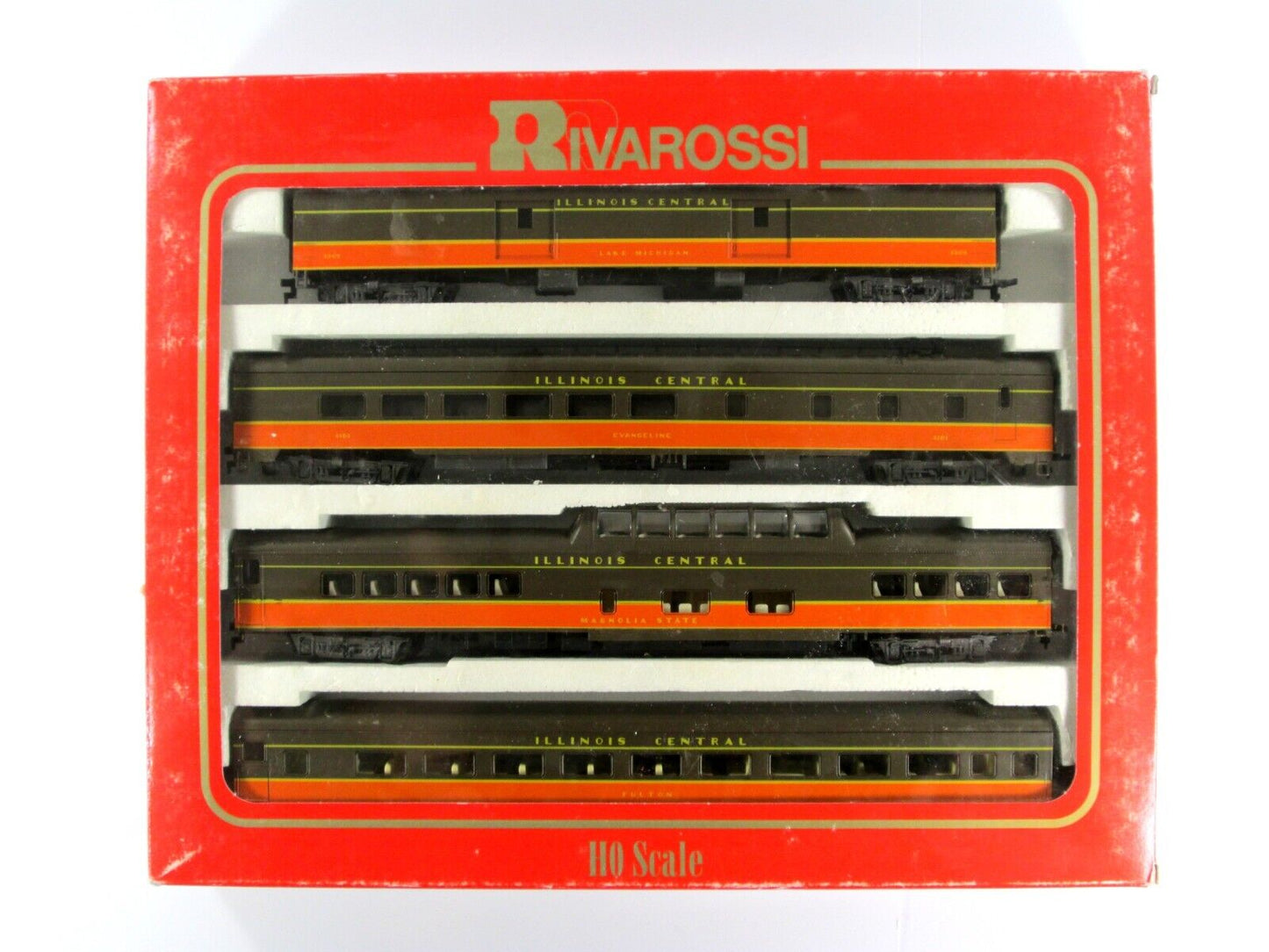 HO Scale **ILLINOIS CENTRAL** 1930s Lightweight Passenger Set A - Rivarossi 6952