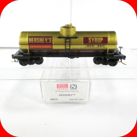 N Scale ***HERSHEY'S CHOCOLATE*** 39' Tank Car, HFC 3011 ---- Micro Trains 65510