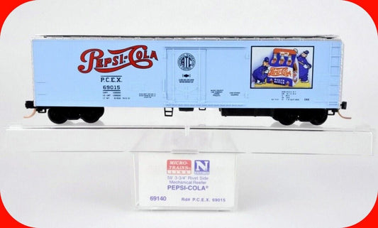 N Scale ***PEPSI-COLA*** PEPSI PETE COPS Reefer, PCEX 69015 - Micro Trains 69140
