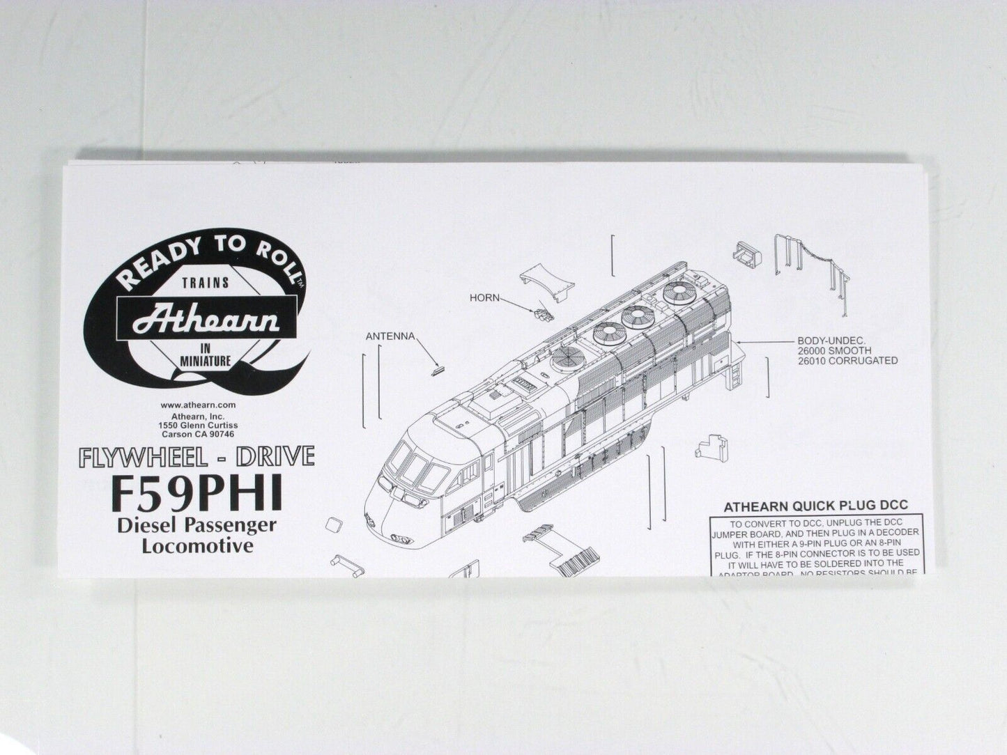 HO Scale ***GO TRANSIT*** Bombardier F59PHI #601 ------ Athearn 26309, DCC Ready
