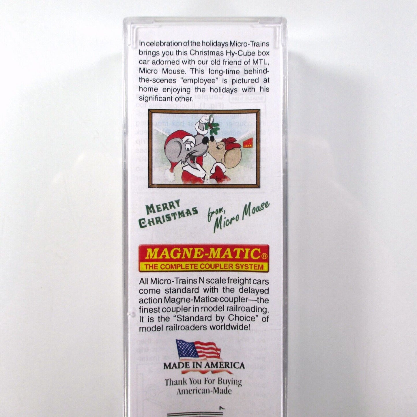 N Scale **MISTLETOE** Micro Mouse CHRISTMAS 2012 Box Car - Micro Trains 10100720