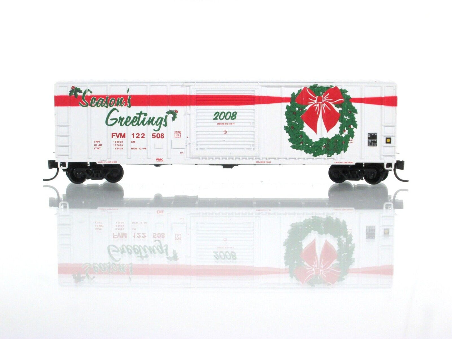 N Scale **SEASON'S GREETINGS** CHRISTMAS 2008 50' Box Car, Fox Valley 8900 *RARE