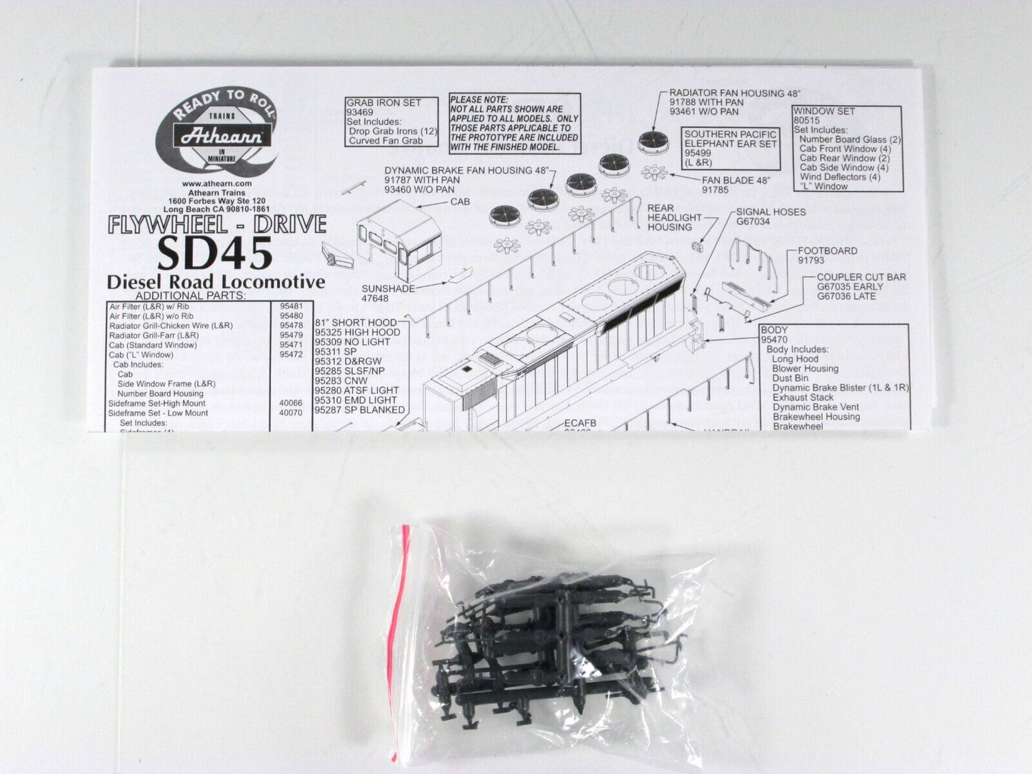HO Scale ***SOUTHERN PACIFIC*** SD45 Locomotive #9044 ---- Athearn 98065, w/ DCC