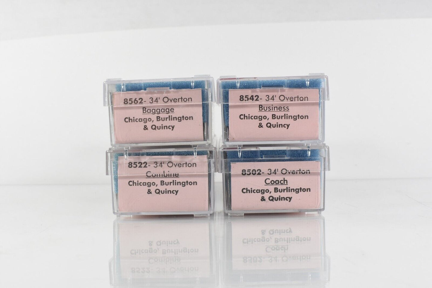 N Scale **CB&Q** Chicago Burlington Overton Old Time Passenger 4-Set -Roundhouse