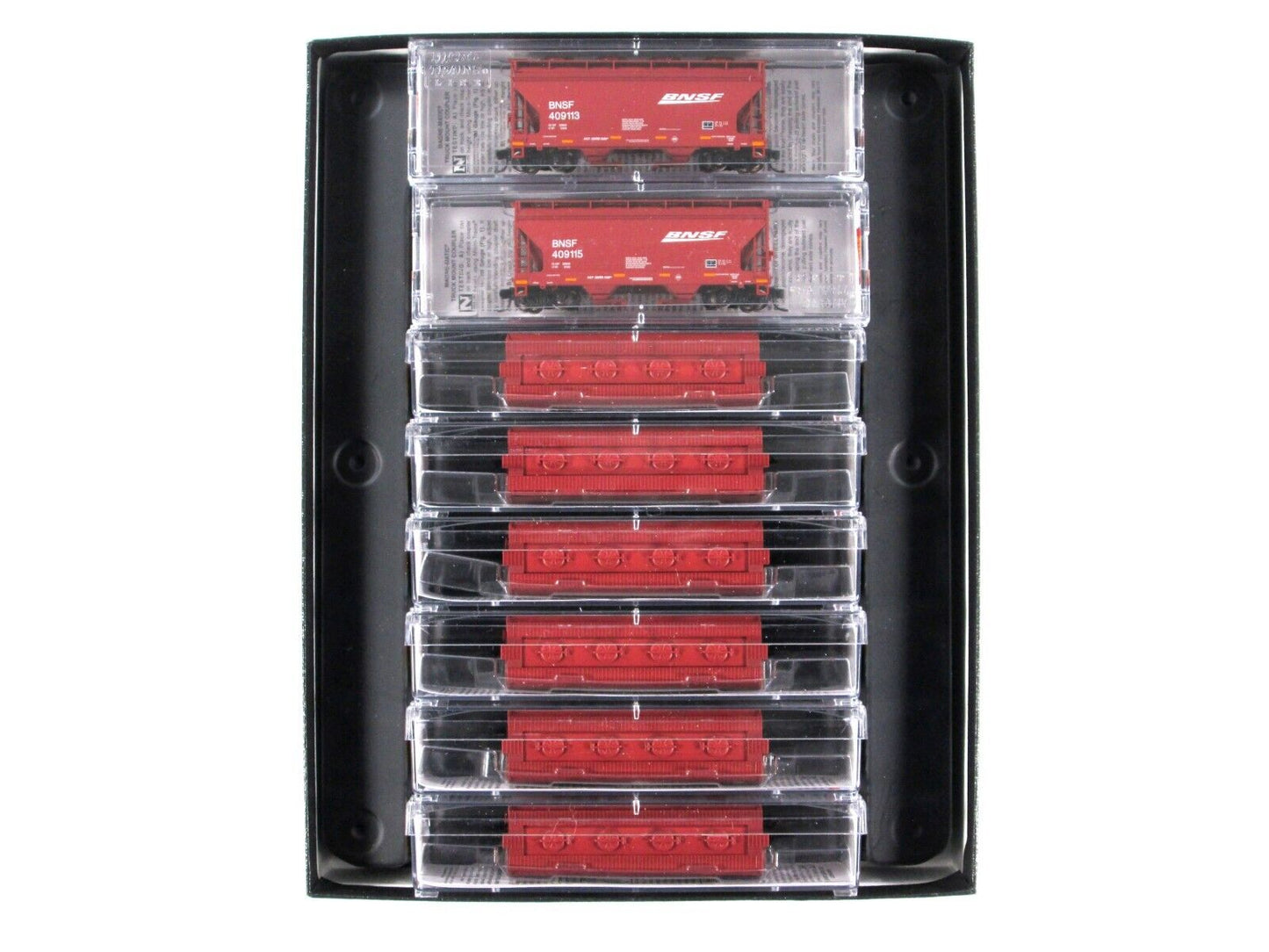N Scale ***BNSF*** 2-Bay Covered Hopper 8-Pack Set ------- Micro Trains 99300819
