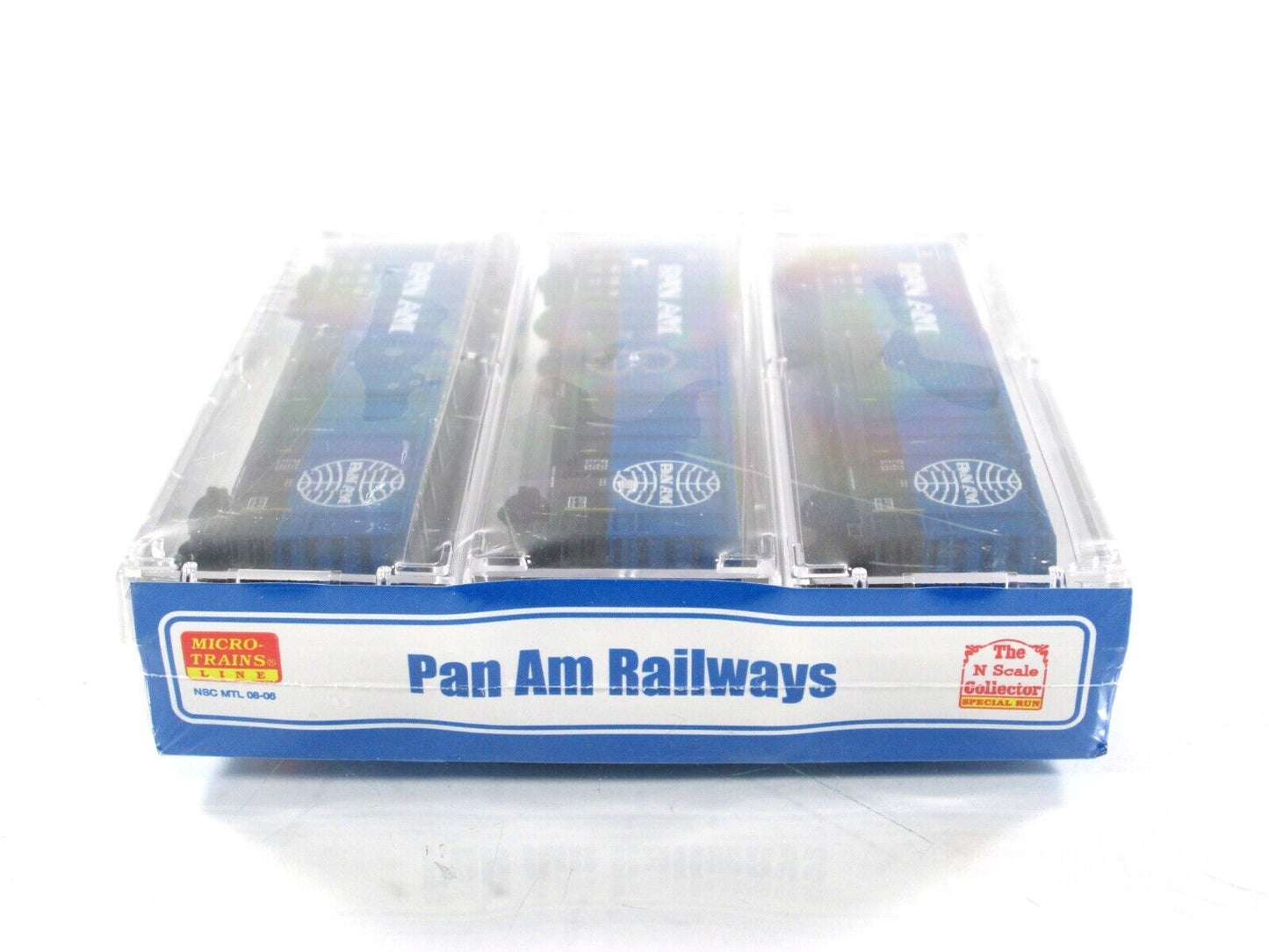 N Scale ***PAN AM RAILWAYS** 50' Box Car 3-Pack - Micro Trains Special Run *RARE