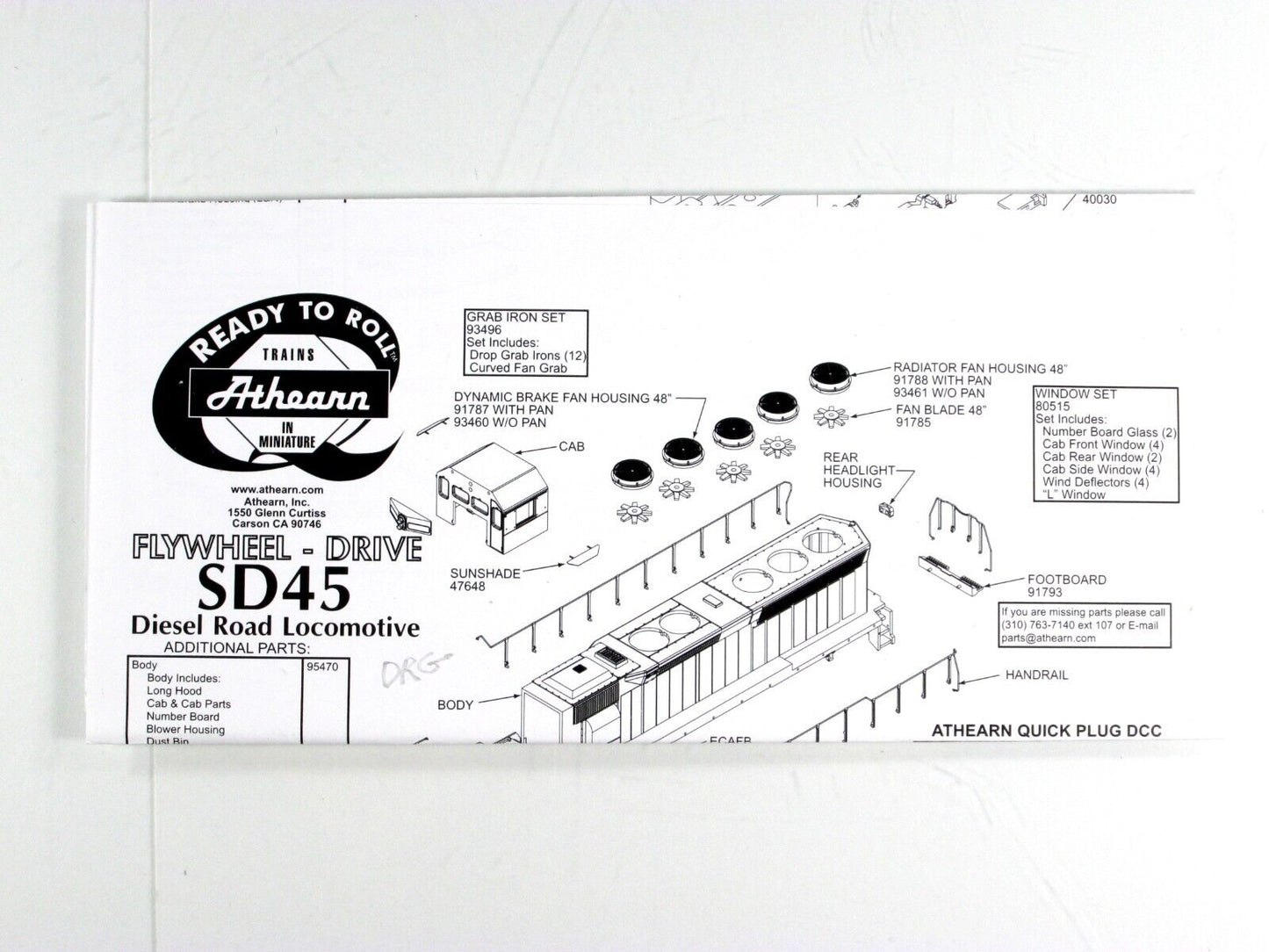 HO Scale ***DENVER & RIO GRANDE*** SD45 Locomotive #5319 - Athearn 95408, w/ DCC