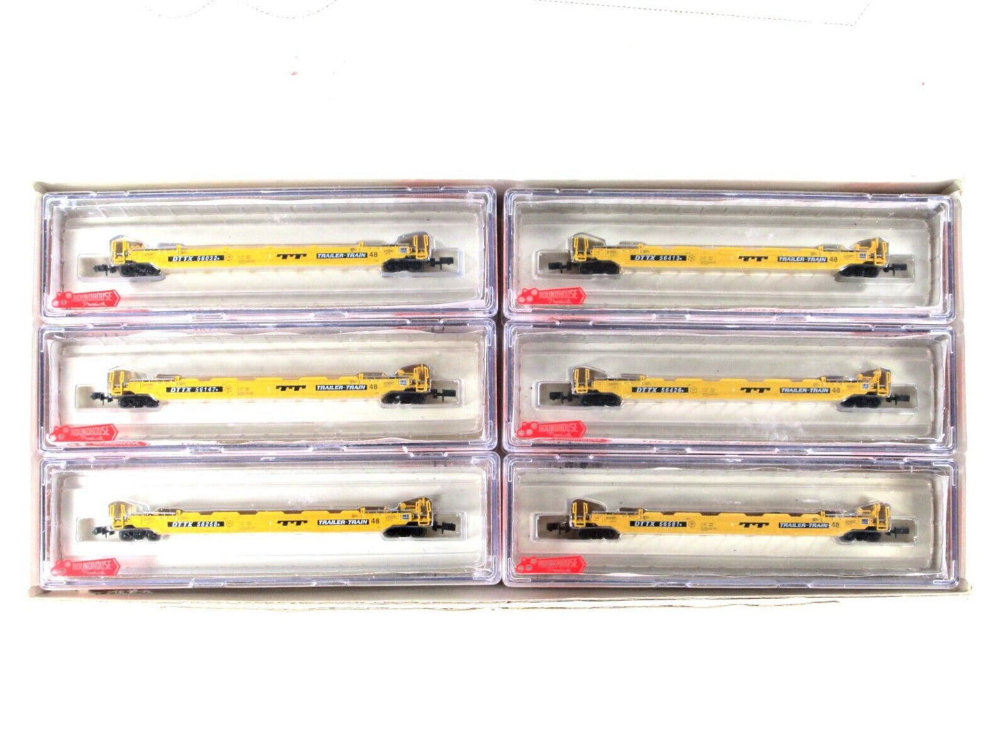 N Scale **TRAILER TRAIN** Husky Well Car 12-Set, 48' Well - Roundhouse 8471, 858