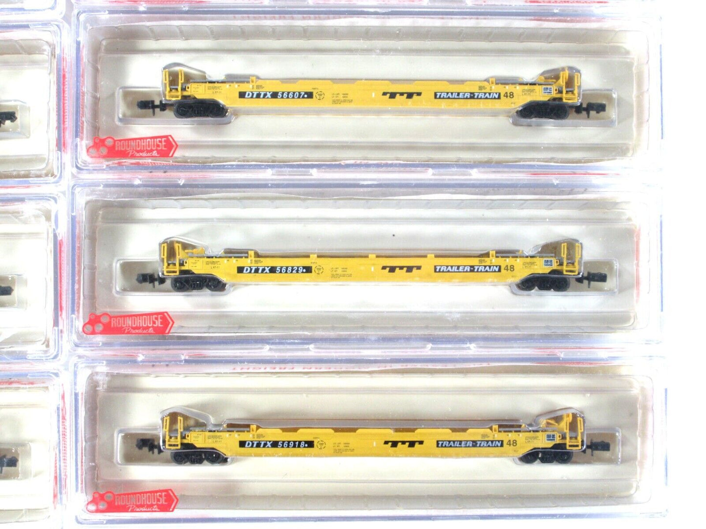 N Scale **TRAILER TRAIN** Husky Well Car 12-Set, 48' Well - Roundhouse 8471, 858