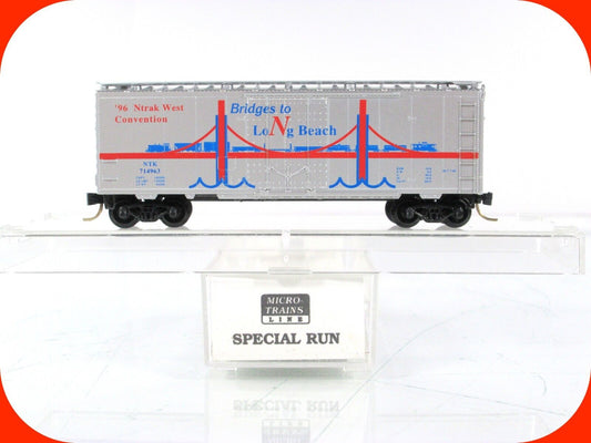 N Scale ***BRIDGES To LONG BEACH*** 40' Box Car - Micro Trains Special Run *RARE