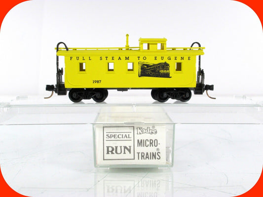 N Scale ***FULL STEAM to EUGENE** 36' Caboose #1987 - Micro Trains Special *RARE