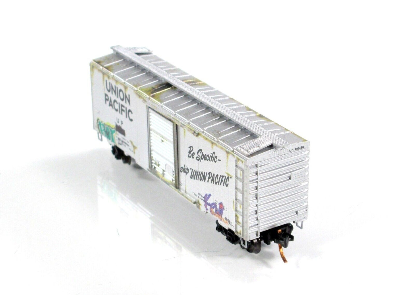 N Scale UNION PACIFIC Weathered, Graffiti Box Car #903658 -Micro Trains 02044756