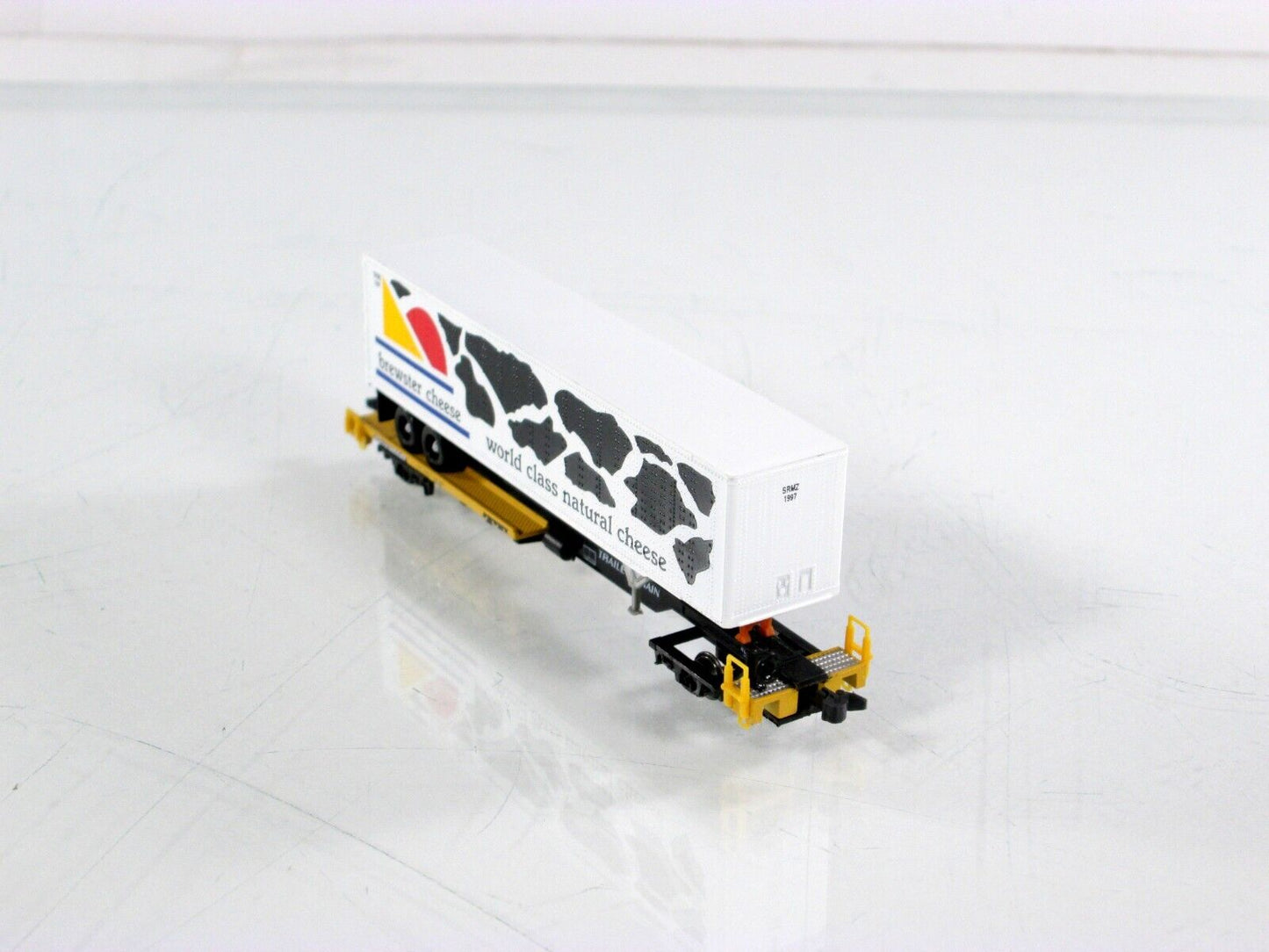 N Scale ***BREWSTER CHEESE*** Trailer on TTX Front Runner --- S&R Models & Atlas