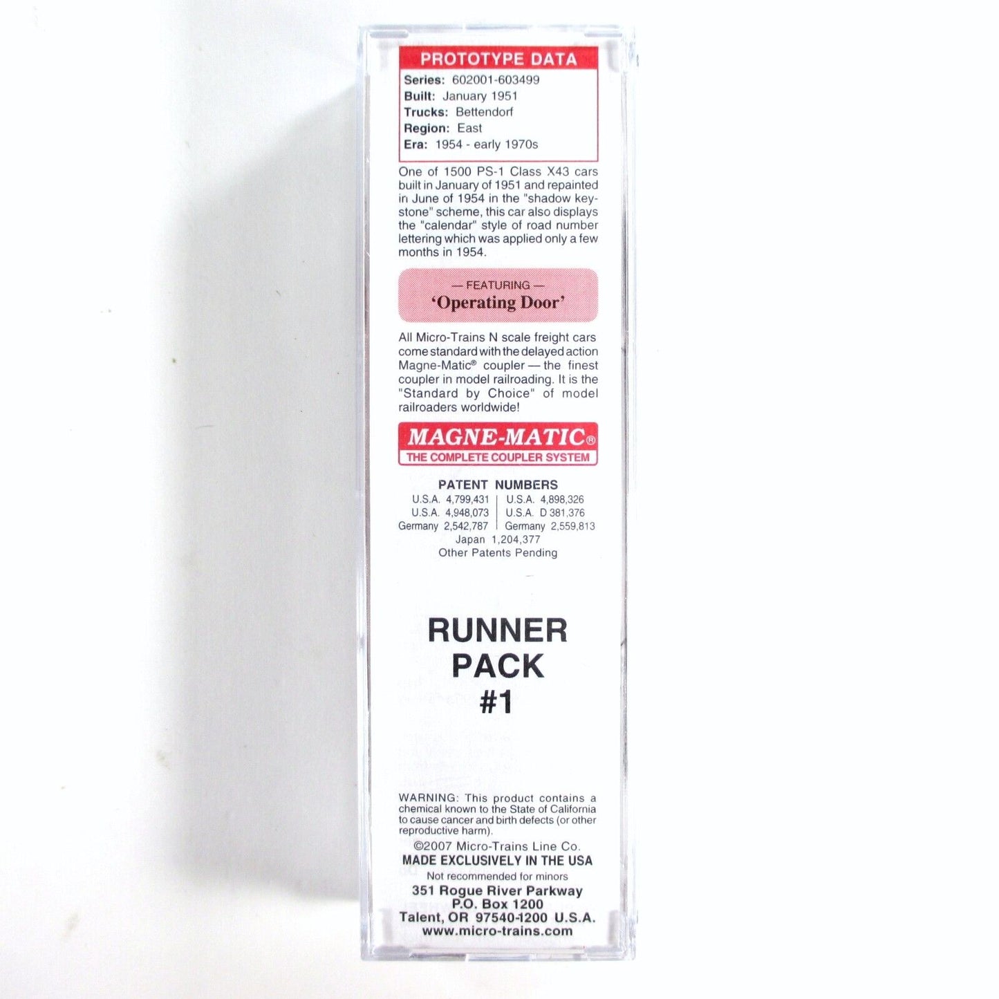 N Scale ***PENNSYLVANIA*** 40' Box Car Runner 4-Pack #1 -- Micro Trains 99300001