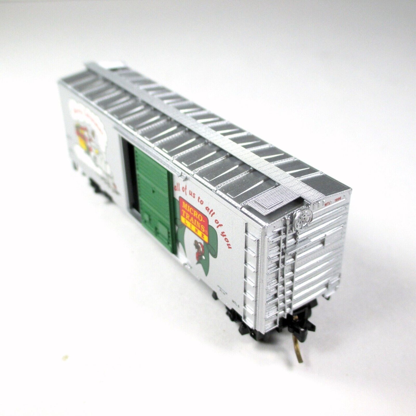 N Scale ***MERRY CHRISTMAS 1996** Santa Train 40' Box Car  -- Micro Trains 20356