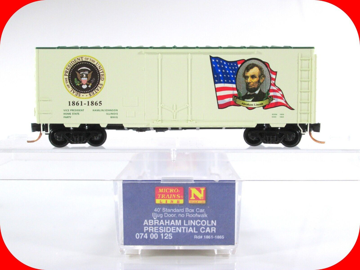 N Scale **ABRAHAM LINCOLN** Presidential Box Car - Micro Trains 07400125 **RARE*