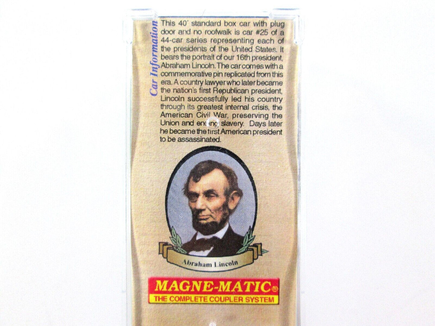N Scale **ABRAHAM LINCOLN** Presidential Box Car - Micro Trains 07400125 **RARE*