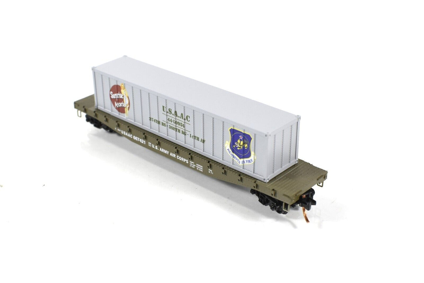 N Scale *ARMY USAAC Flat Car, SURPRISE ATTACK* Container - Micro-Trains 04500507