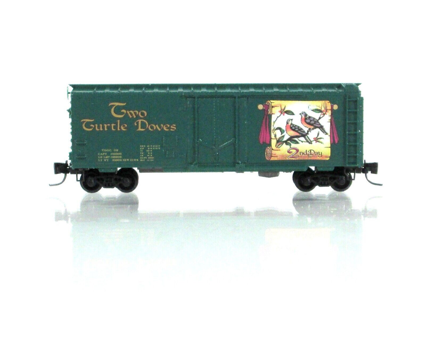 Z Scale ***TWO TURTLE DOVES*** 12 Days Christmas Box Car -- Micro Trains 14932-2