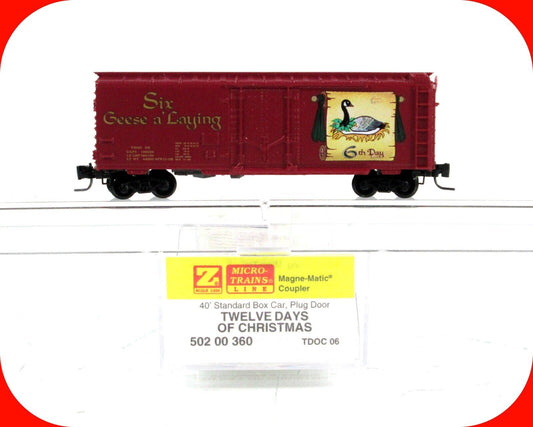Z Scale ***SIX GEESE LAYING*** 12 Days Christmas Box Car - Micro Trains 50200360