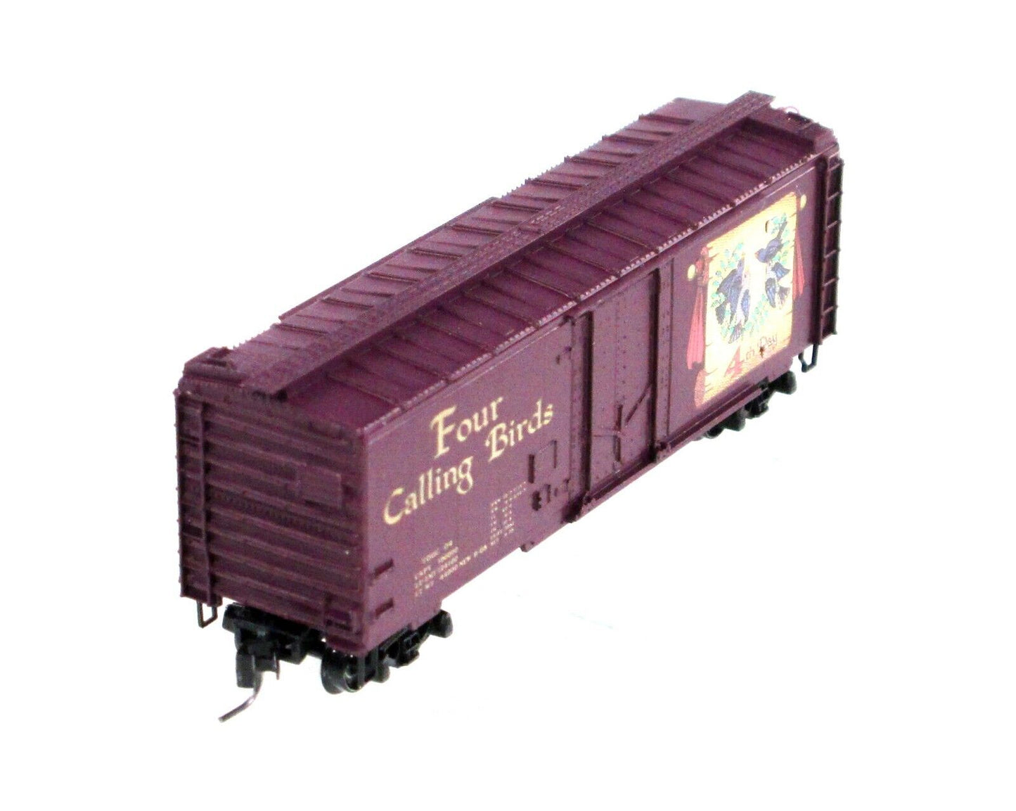 Z Scale **FOUR CALLING BIRDS** 12 Days Christmas Box Car - Micro Trains 50200340
