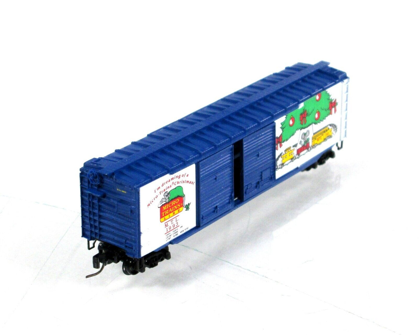 Z Scale ***MERRY CHRISTMAS 1993** 50' Double Door Box Car - Micro Trains 13715-2