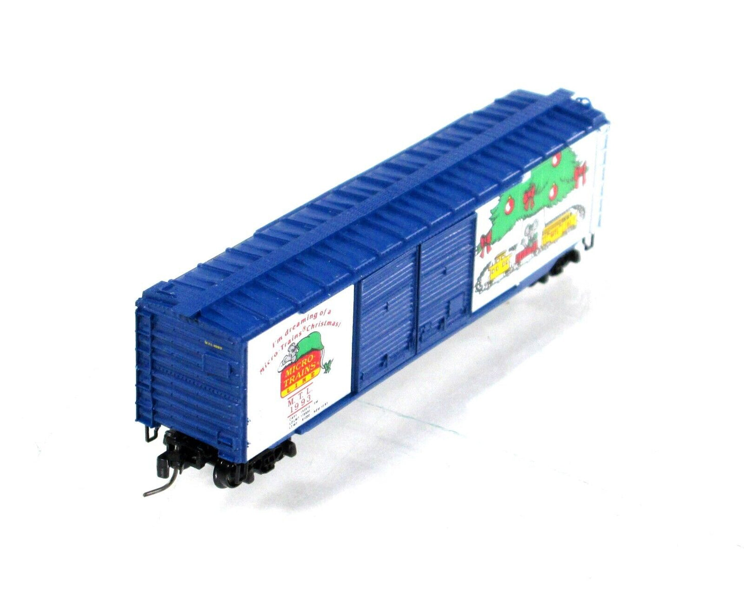 Z Scale ***MERRY CHRISTMAS 1993** 50' Double Door Box Car - Micro Trains 13715-2