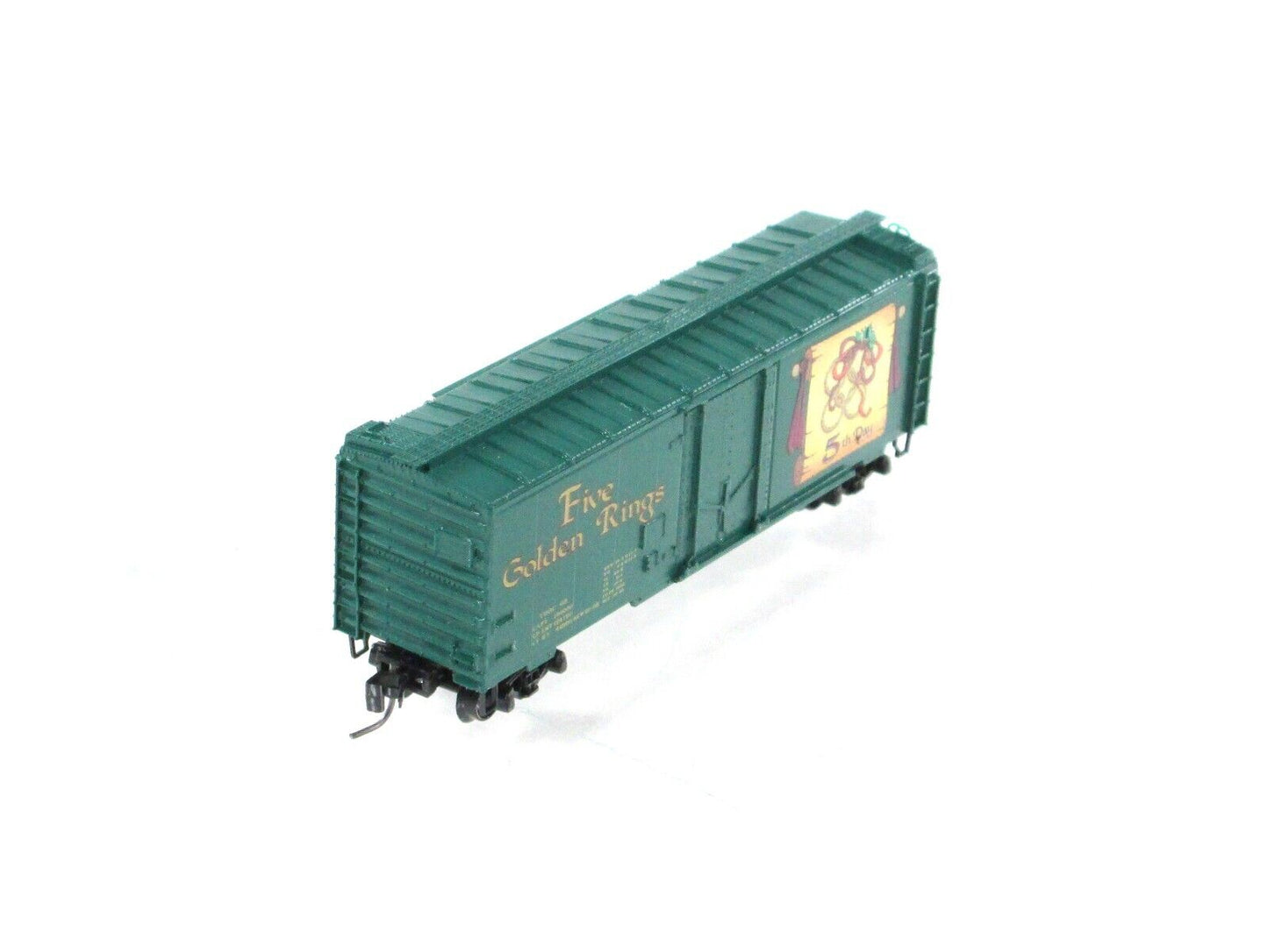 Z Scale **FIVE GOLDEN RINGS** 12 Days Christmas Box Car -- Micro Trains 50200350