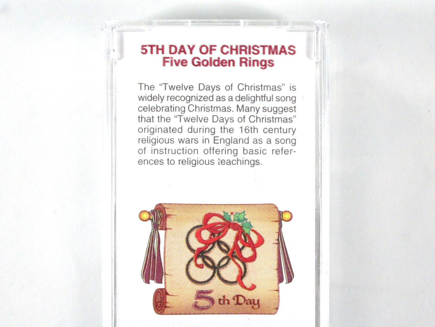 Z Scale **FIVE GOLDEN RINGS** 12 Days Christmas Box Car -- Micro Trains 50200350