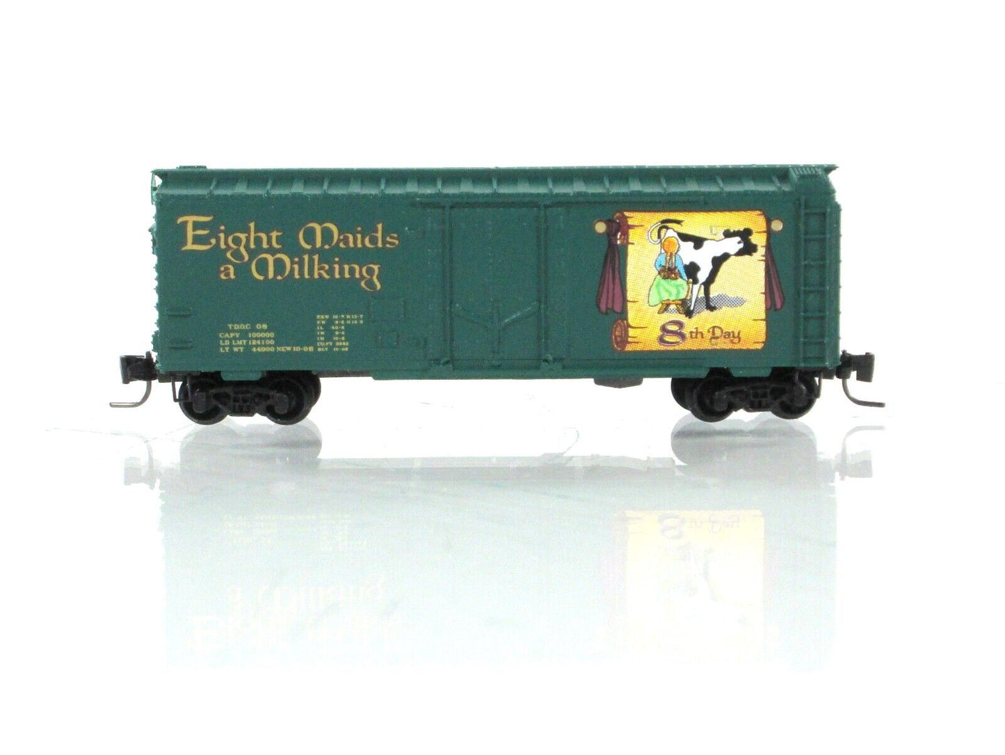 Z Scale **EIGHT MAIDS MILKING** 12 Days Christmas Box Car -Micro Trains 50200380