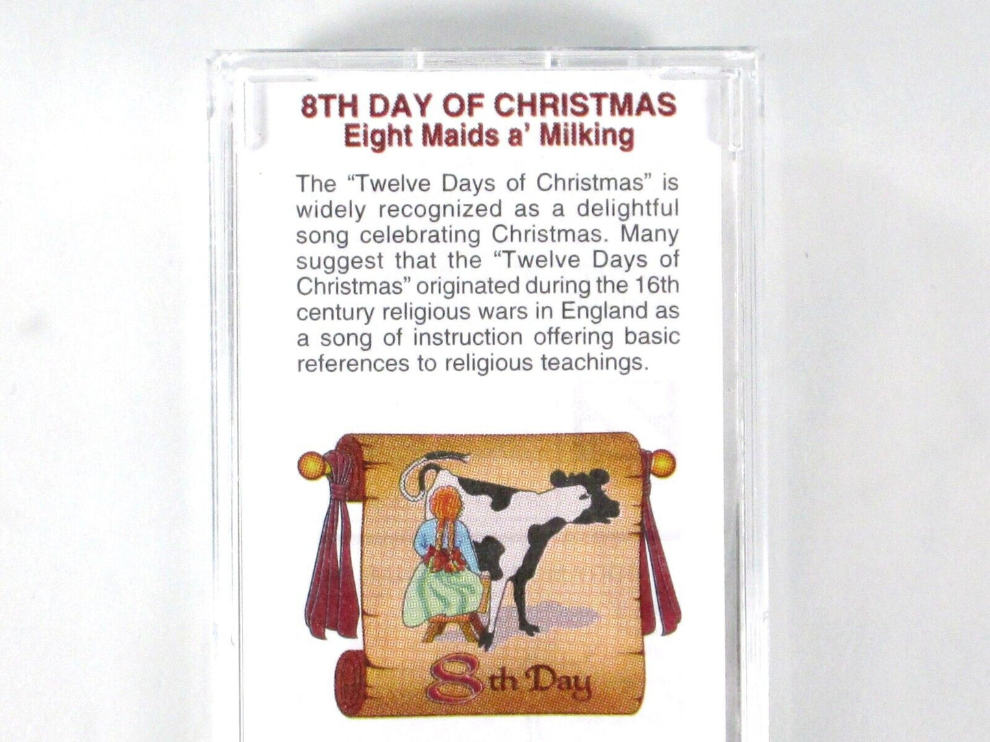 Z Scale **EIGHT MAIDS MILKING** 12 Days Christmas Box Car -Micro Trains 50200380